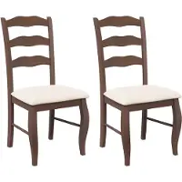vidaXL Eetkamerstoelen met kussens 2 stuks bruin massief hout rubber