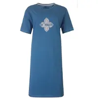 Irresistible Dames Nachthemd - Korte Mouwen - Ocean Blue - Maat XL