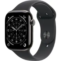 Apple Watch Series 11 gps + Cellular - 46mm titanium Case Black Sport Band M/l Smartwatch Slate