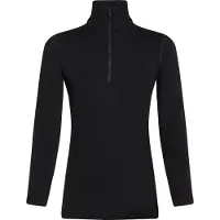 Icebreaker Ondershirt Women 260 Tech LS Half Zip Black-M