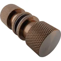 Brauer Handgreep enkelpunts model B Carving tbv glazen deuren PVD koper geborsteld