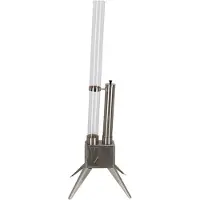 Esschert Design Houtpellet Terrasheater - 135 cm – RVS – Zilver – Duurzame Buitenverwarming op Pellets