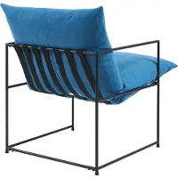 En.casa Fauteuil Utsjoki 90x61x70 cm zwart en blauw []