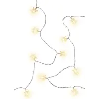 Goobay 80's LED-lichtketting "Stars" - met timerfunctie en 2 lichtstanden, warmwit (3000 K), werkt o