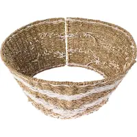 Beliani HIVER - Kerstboomrok - Natuurlijk/Wit - ⌀ 60 cm - Zeegras