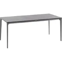 Beliani SOVARETO - Tuintafel - Donkergrijs - HPL/Aluminium/marmer