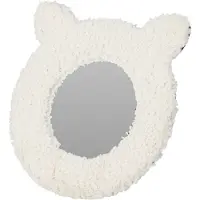 Home & Styling Katten Spiegel met oortjes - Ø16cm - Wit