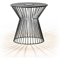 DS Produkte bijzettafel - met LED, zonne-energie en USB - voor binnen en buiten - eenvoudig te reinigen