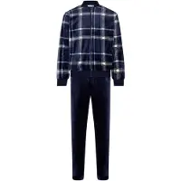 Pastunette - Huispak - Navy Check - Fleece - Blauw - Geruit - Maat S