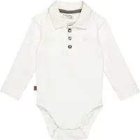 Frogs and Dogs - Polo Romper 1x1 Rib Baby | Wit Alyssum - Katoen - Maat 74