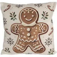 Clayre & Eef Kussenhoes 45x45 cm Beige Polyester