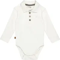 Frogs and Dogs - Polo Romper 1x1 Rib Baby | Wit Alyssum - Katoen - Maat 86