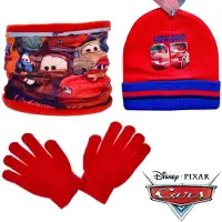 Disney Cars Set - Winterset - Muts + Col + Handschoenen - Rood / Blauw - Maat 52 cm (± 2-4 jaar)