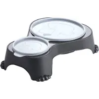 MyPet Rotho Duo voerbak Sally antraciet 1000ml + 280ml voor katten