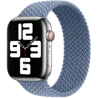 Apple Gevlochten solobandje voor de Watch | 44/45/46/49 mm - Maat 11 - Slate Blue