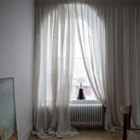 Mimou Ellie Gordijn Dubbele Breedte 290x250 Cm - Gordijnlengtes Polyester Seagrass Nature - WIS19860