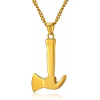 Mendes Jewels kettinghanger heren Goudkleurig Axe