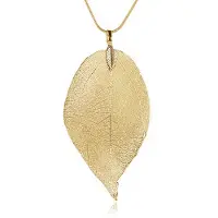 LGT JWLS Dames ketting Blad Kettinghanger Leaf Slang Ketting Goudkleurig