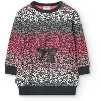 Boboli Fleece Printed Lang Mouw Jurk