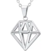 Mendes heren ketting Edelstaal Diamant Zilverkleurig