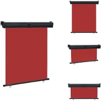The Living Store Balkonzonwering, zijwandmodel, 145x250 cm, rood