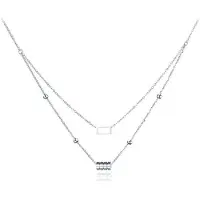 Cilla Jewels dames choker Edelstaal Cylinder Square Zilverkleurig