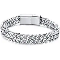 LGT JWLS Heren armband edelstaal Zilverkleurig Mesh 8mm-20cm