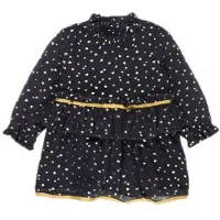 Boboli Chiffon Hearts Korte Jurk Met Lange Mouwen