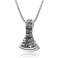 Mendes Heren ketting Edelstaal Thor Viking Axe Zilverkleurig