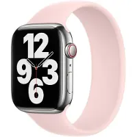 Apple Siliconen solobandje voor de Watch | 44/45/46/49 mm - Maat 4 - Chalk Pink