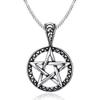 Mendes heren ketting Edelstaal Pentagram