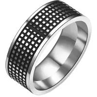 LGT JWLS Stalen mannen ring Grid 8mm-17mm