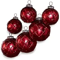 Loberon Kerstversiering set van 6 Roubi