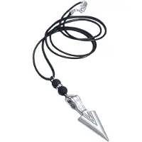 Mendes Heren ketting Waxkoord Viking Arrow Zilverkleurig
