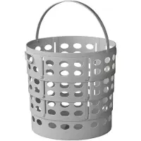 Pricenet Opvouwbare Wasmand - Ø 35 cm, H: 34 cm - Compact - Met 2 zijgrepen - Strijkmand - Opbergmand - Caravan- camperaccessoires - Lichtgrijs
