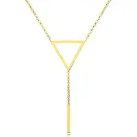 Cilla Jewels Dames ketting Edelstaal Verguld Goudkleurig Driehoek Staaf