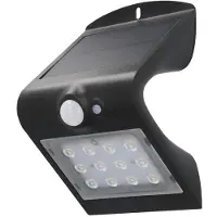 Unitec Elektro uniTEC Solar-LED-wandlamp met bewegingsmelder, zwart
