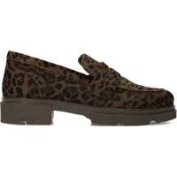Manfield Leopard loafers met pony hair | Maat 42