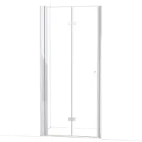 Maxaro Diamond Vouw Douchedeur 100 cm Chroom Helder Glas 200cm Hoog | Douchedeur | Glazen Douchedeur