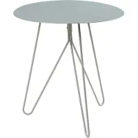 En.casa Bijzettafel Nopimi rond metaal 45x43 cm grijs mat []