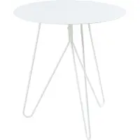 En.casa Bijzettafel Nopimi rond metaal 45x43 cm wit mat []