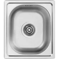 Loge 1. Becken: RVS keukenspoelbak, inbouwspoelbak, spoelbak, wasbak, model Sqb