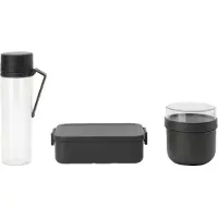 Brabantia Make & Take Ontbijt- en Lunchset - 3-delig - Kunststof - Dark Grey