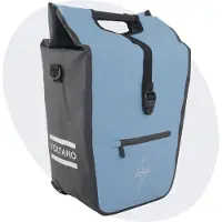 Voltano E-bike Shopper Fietstas - Ice Blauw / Zwart - 27 Liter