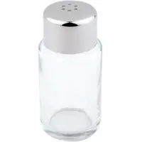 Aps zout- en peperstrooier, glas/rvs, 6 gaatjes