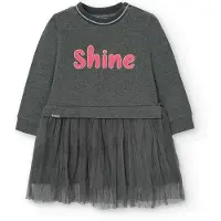 Boboli Fleece Combined Lang Mouw Jurk