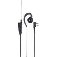 Midland MA29-LK headset-microfoon met PTT-knop, compatibel met Kenwood. De zachte C-vormige oordop