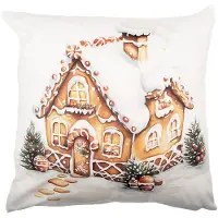Clayre & Eef Kussenhoes 45x45 cm Wit Polyester Kerst
