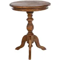 CLP Wiva Bijzettafel - Rond - 50x50 cm - bruin
