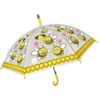Jean Kinder paraplu | Geel | Bijen motief | Bee motive | doorzichtig plastic| 96 cm